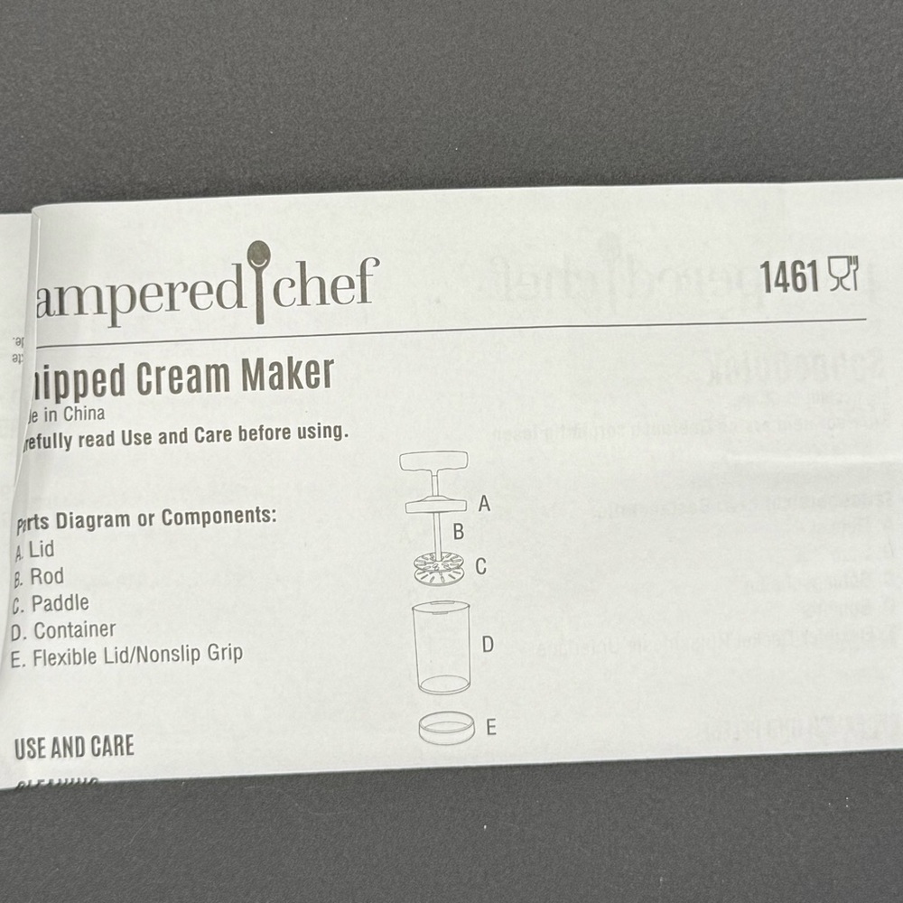 Pampered Chef Whipped Cream Maker EUC - Picture 8 of 12